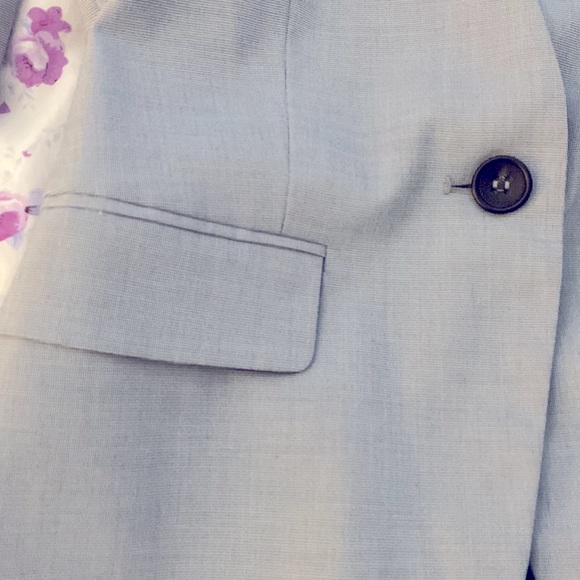 ZARA Single-breasted Light Blue Blazer Size 2 - Picture 4 of 7